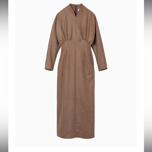 [Open to trade]Mame Kurogouchi top designer MM22FW Melange Flannel Dress - Picture 14 of 17